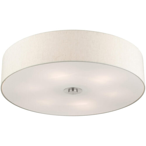 45848-91 6 Light Brushed Nickel Semi Flush-Lighting LumensSemi Flush