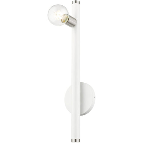 45861-03 1 Light White Wall Sconce-Lighting LumensWall Sconces