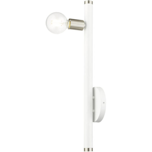 45861-03 1 Light White Wall Sconce-Lighting LumensWall Sconces