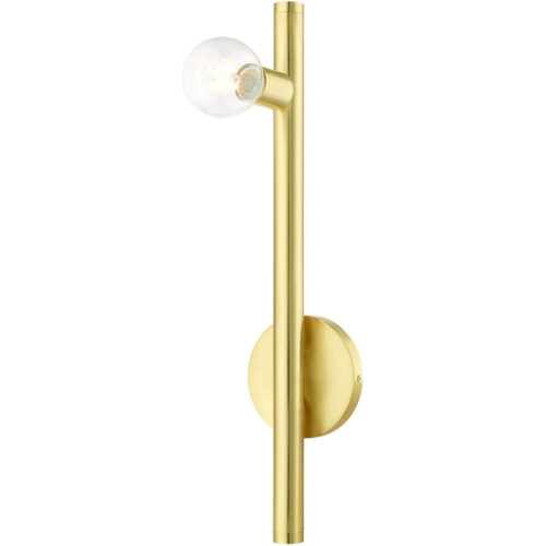 45861-12 1 Light Satin Brass Wall Sconce-Lighting LumensWall Sconces