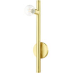 45861-12 1 Light Satin Brass Wall Sconce-Lighting LumensWall Sconces