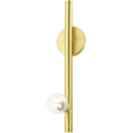 45861-12 1 Light Satin Brass Wall Sconce-Lighting LumensWall Sconces