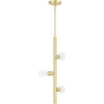 45863-12 3 Light Satin Brass Pendant-Lighting LumensPendant Lights