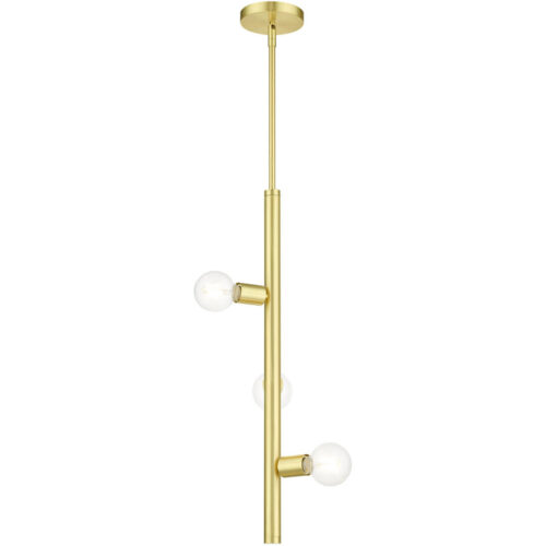 45863-12 3 Light Satin Brass Pendant-Lighting LumensPendant Lights