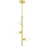 45863-12 3 Light Satin Brass Pendant-Lighting LumensPendant Lights