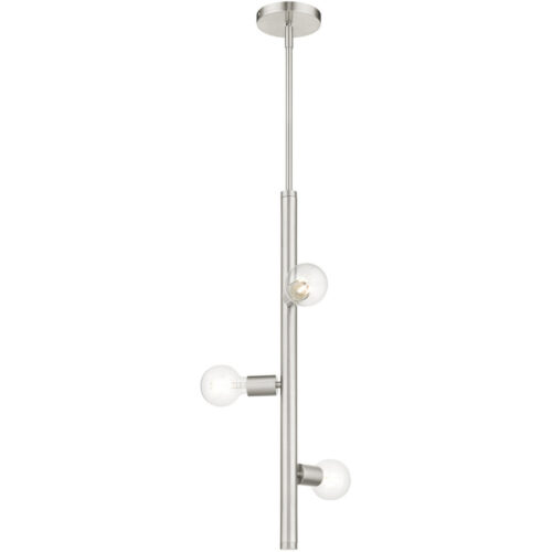 45863-91 3 Light Brushed Nickel Pendant-Lighting LumensPendant Lights