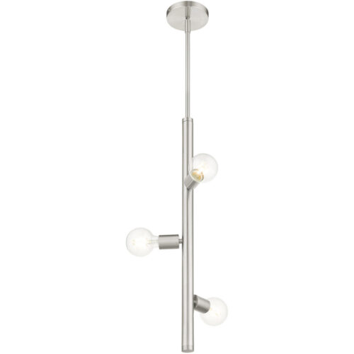 45863-91 3 Light Brushed Nickel Pendant-Lighting LumensPendant Lights