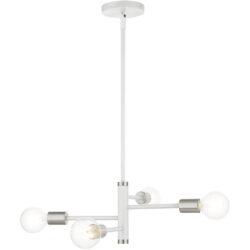 45864-03 4 Light White Chandelier-Lighting LumensChandeliers