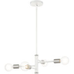 45864-03 4 Light White Chandelier-Lighting LumensChandeliers