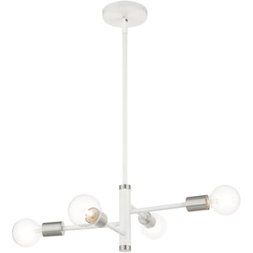 45864-03 4 Light White Chandelier-Lighting LumensChandeliers