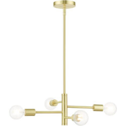 45864-12 4 Light Satin Brass Chandelier-Lighting LumensChandeliers