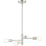 45864-91 4 Light Brushed Nickel Chandelier-Lighting LumensChandeliers