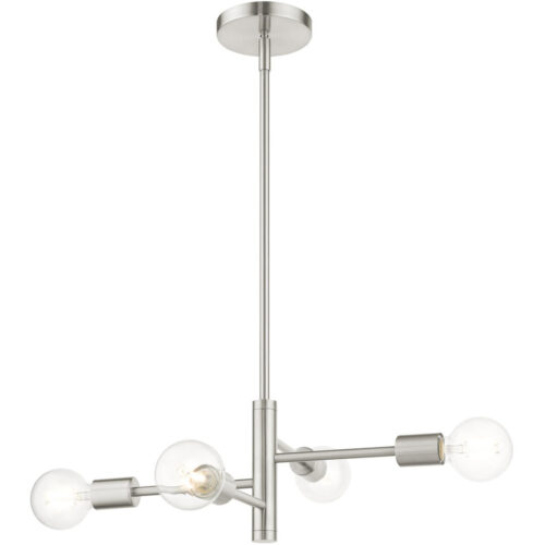 45864-91 4 Light Brushed Nickel Chandelier-Lighting LumensChandeliers