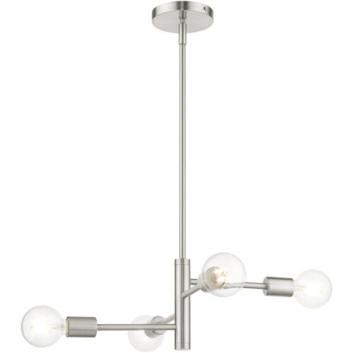 45864-91 4 Light Brushed Nickel Chandelier-Lighting LumensChandeliers