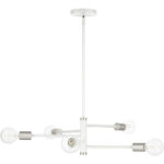 45865-03 5 Light White Chandelier-Lighting LumensChandeliers