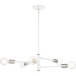 45865-03 5 Light White Chandelier-Lighting LumensChandeliers