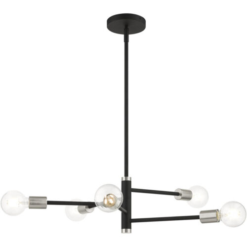 45865-04 5 Light Black Chandelier-Lighting LumensChandeliers