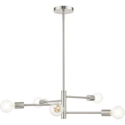 45865-91 5 Light Brushed Nickel Chandelier-Lighting LumensChandeliers