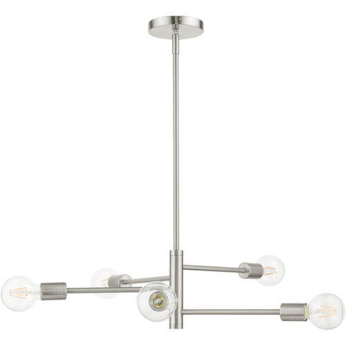 45865-91 5 Light Brushed Nickel Chandelier-Lighting LumensChandeliers