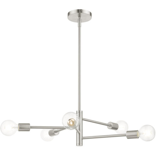 45865-91 5 Light Brushed Nickel Chandelier-Lighting LumensChandeliers