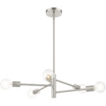 45865-91 5 Light Brushed Nickel Chandelier-Lighting LumensChandeliers