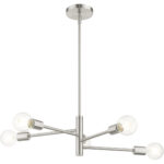 45865-91 5 Light Brushed Nickel Chandelier-Lighting LumensChandeliers