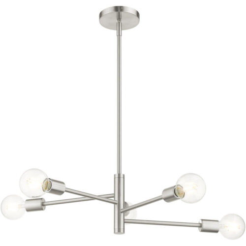 45865-91 5 Light Brushed Nickel Chandelier-Lighting LumensChandeliers