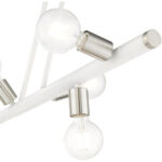 45866-03 6 Light White Linear Chandelier-Lighting LumensChandeliers