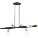 45866-04 6 Light Black Linear Chandelier-Lighting LumensChandeliers