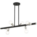 45866-04 6 Light Black Linear Chandelier-Lighting LumensChandeliers