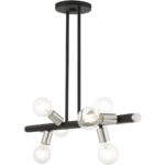 45866-04 6 Light Black Linear Chandelier-Lighting LumensChandeliers