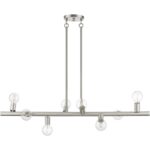 45868-91 8 Light Brushed Nickel Large Chandelier-Lighting LumensChandeliers