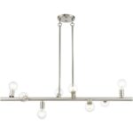 45868-91 8 Light Brushed Nickel Large Chandelier-Lighting LumensChandeliers