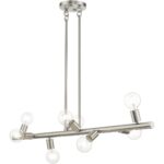 45868-91 8 Light Brushed Nickel Large Chandelier-Lighting LumensChandeliers