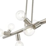 45868-91 8 Light Brushed Nickel Large Chandelier-Lighting LumensChandeliers