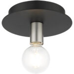 45871-04 1 Light Black Flush Mount-Lighting LumensBath/Flush Mounts