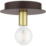 45871-07 1 Light Bronze Flush Mount-Lighting LumensBath/Flush Mounts