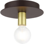 45871-07 1 Light Bronze Flush Mount-Lighting LumensBath/Flush Mounts