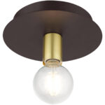 45871-07 1 Light Bronze Flush Mount-Lighting LumensBath/Flush Mounts