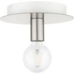 45871-91 1 Light Brushed Nickel Flush Mount-Lighting LumensBath/Flush Mounts