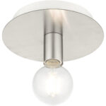 45871-91 1 Light Brushed Nickel Flush Mount-Lighting LumensBath/Flush Mounts