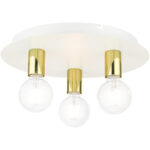 45873-03 3 Light White Flush Mount-Lighting LumensBath/Flush Mounts