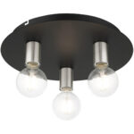 45873-04 3 Light Black Flush Mount-Lighting LumensBath/Flush Mounts