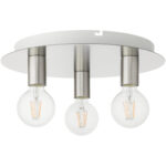 45873-91 3 Light Brushed Nickel Flush Mount-Lighting LumensBath/Flush Mounts