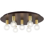 45876-07 7 Light Bronze Flush Mount-Lighting LumensBath/Flush Mounts