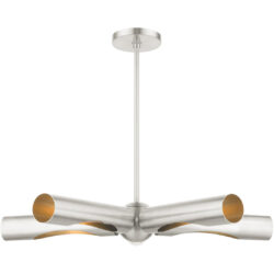 45895-91 5 Light Brushed Nickel Chandelier-Lighting LumensChandeliers