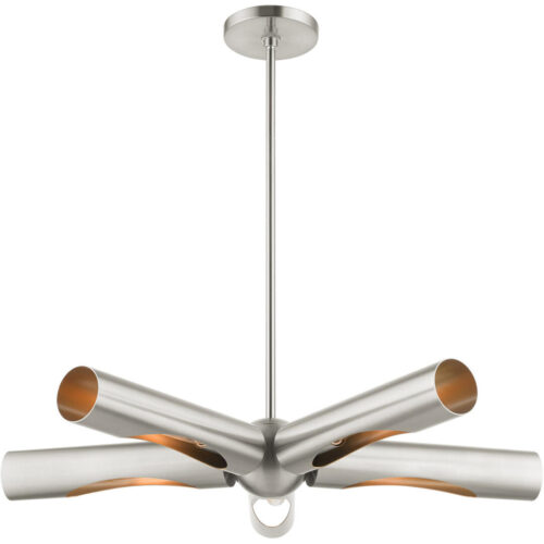 45895-91 5 Light Brushed Nickel Chandelier-Lighting LumensChandeliers