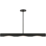 45897-04 3 Light Black Linear Chandelier-Lighting LumensChandeliers