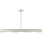 45897-91 3 Light Brushed Nickel Linear Chandelier-Lighting LumensChandeliers