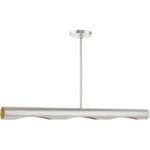 45897-91 3 Light Brushed Nickel Linear Chandelier-Lighting LumensChandeliers